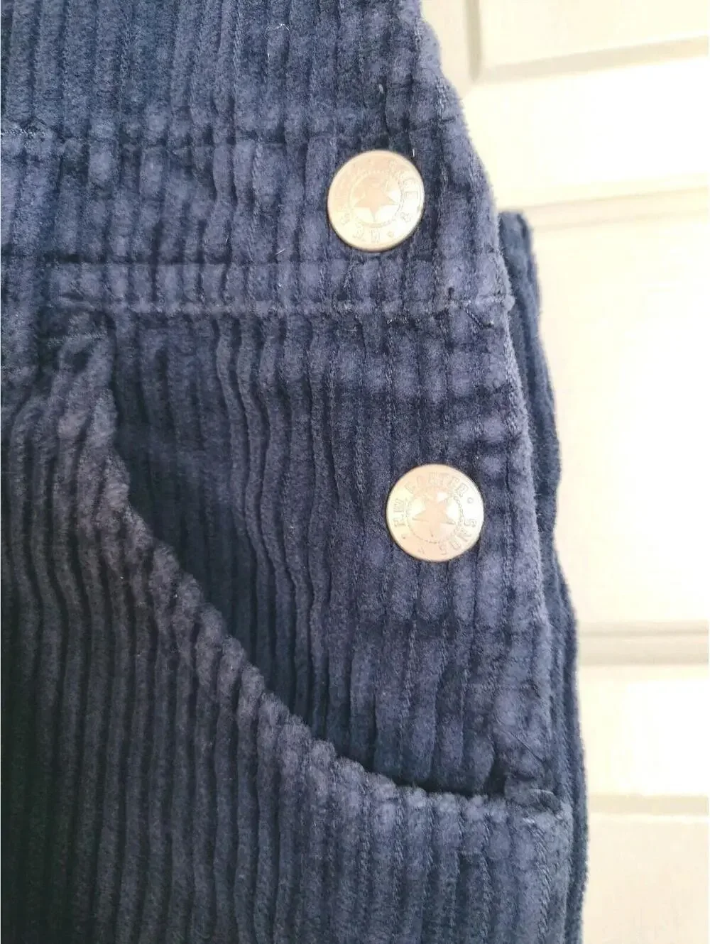 VTG Carter's Rugged Outdoor Wear Corduroy Overalls‎ 2T Navy Blue Train Workwear
